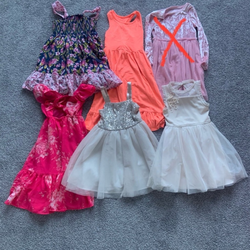 Cat & Jack Kids Costume Dress Set - Pink, Orange, Silver, White